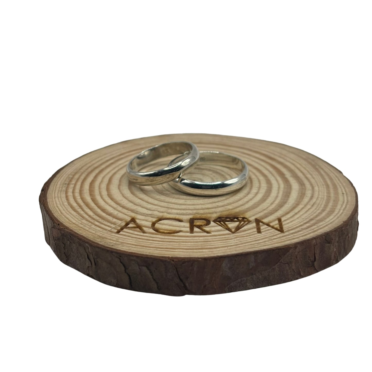 Par de Argollas de Compromiso Personalizable en Plata 925