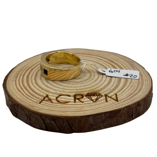 Anillo de Oro 18K con Piedras Azules Cuadradas y Circones – Talla 20 | 6,04 g