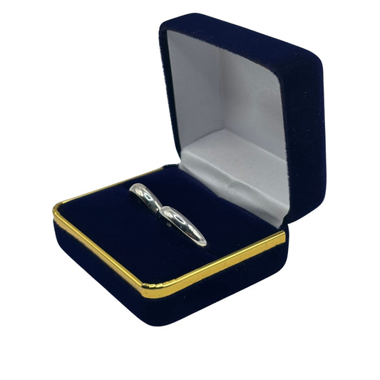 Par de Argollas de Compromiso Personalizable en Plata 925