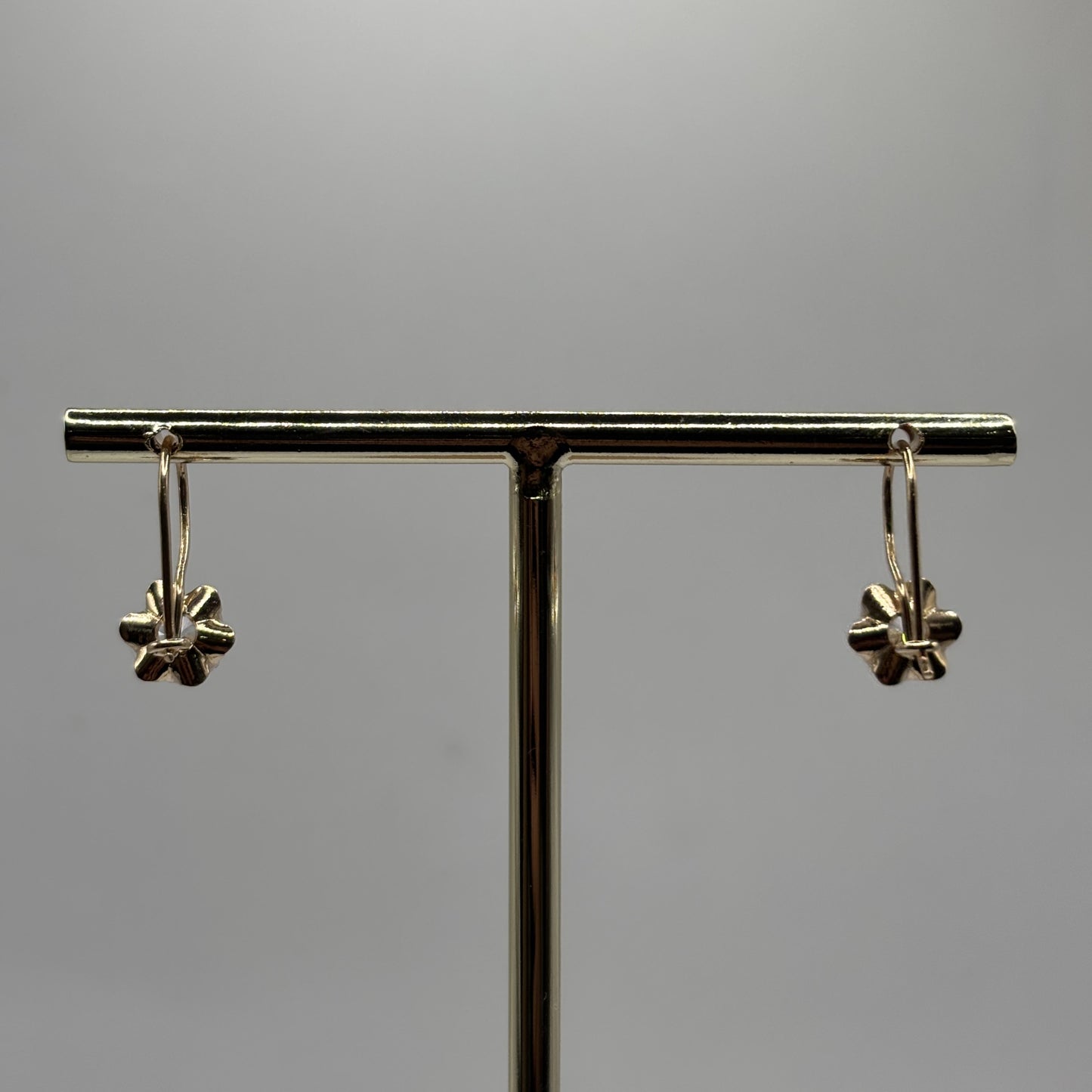 Aros Colgantes Oro 18K Chatón con Circón (2,19 g)