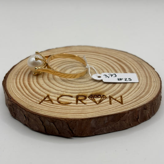 Anillo de Oro 18K con Perla Cultivada (3,73 g)