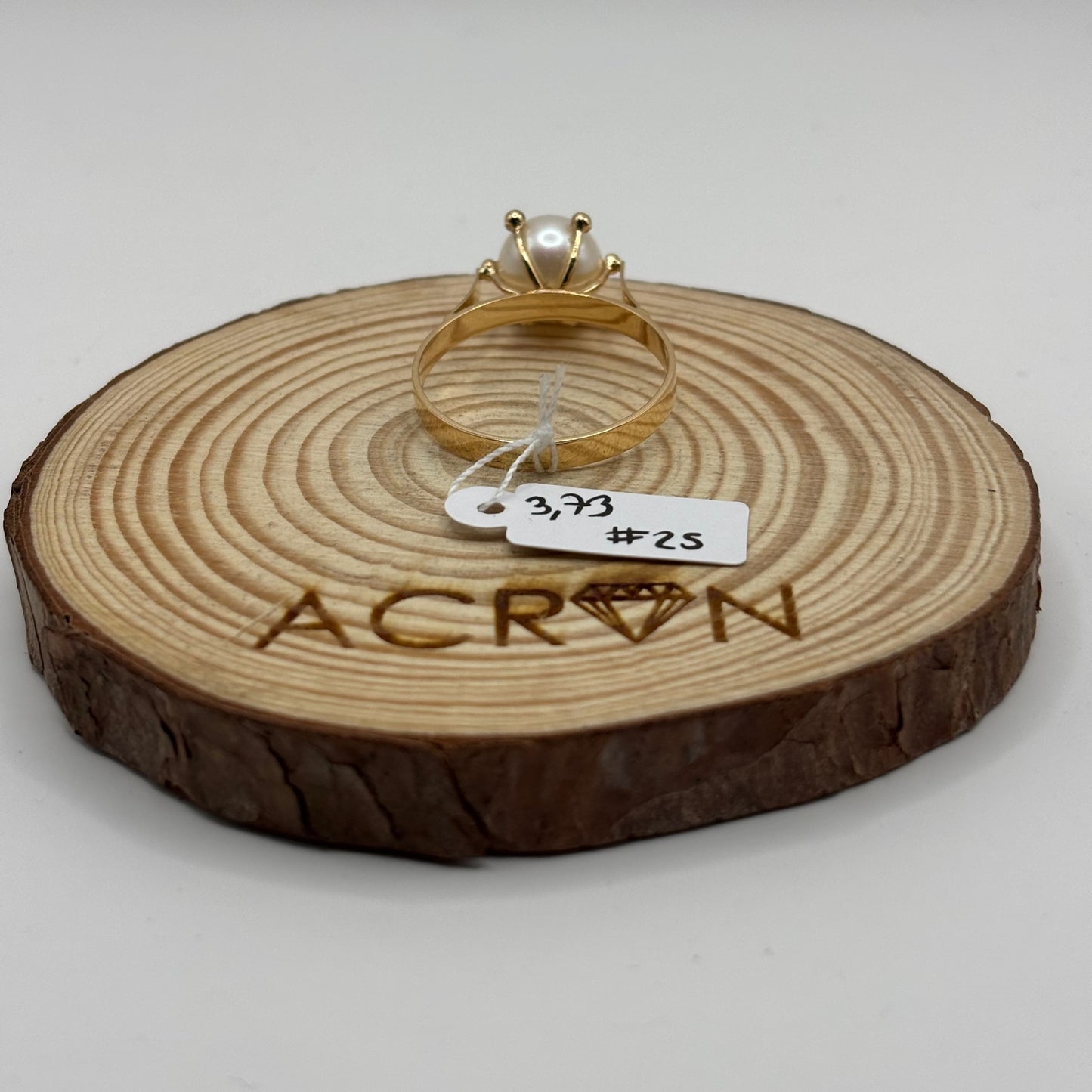 Anillo de Oro 18K con Perla Cultivada (3,73 g)