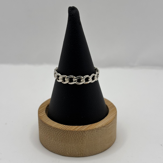 Anillo de Plata 925 Mujer Tejido Grumet (Talla 19)