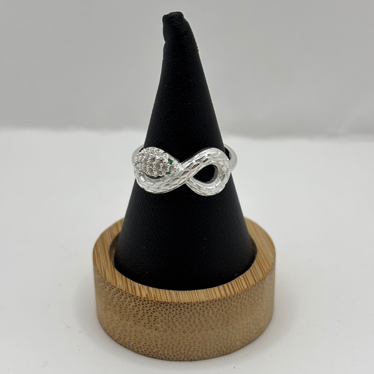 Anillo de Plata 925 Mujer Cobra Infinito (Talla 16)