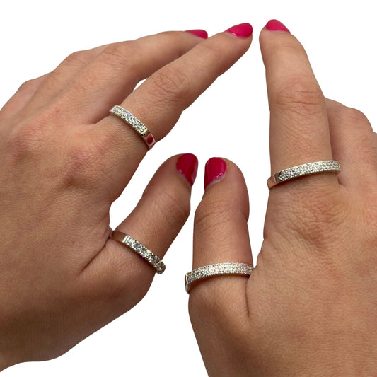 Anillo Medio Cintillo en Plata 925 | Hechos a Mano en Acron