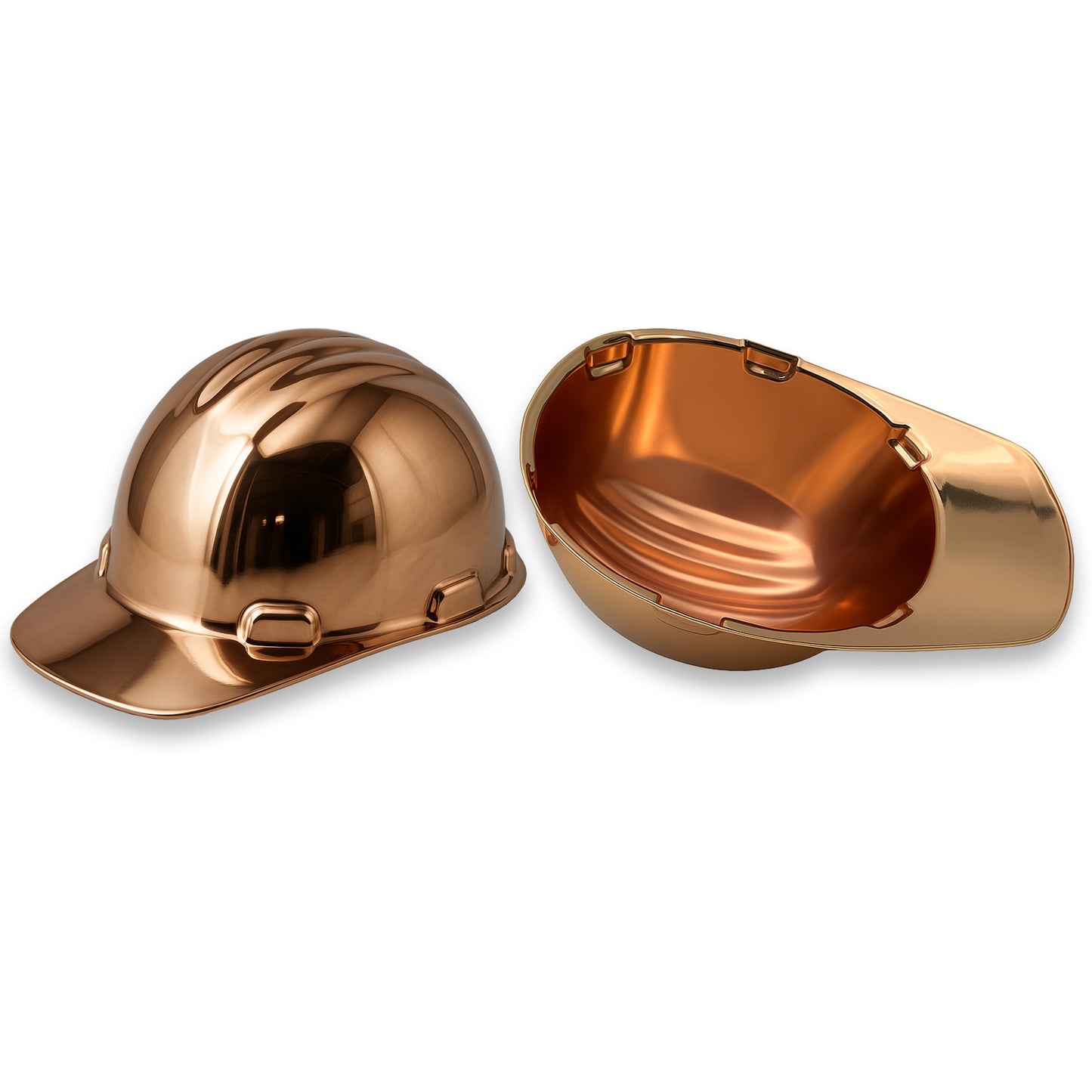 Casco Minero Zamak Encobrizado Miniatura Decorativa