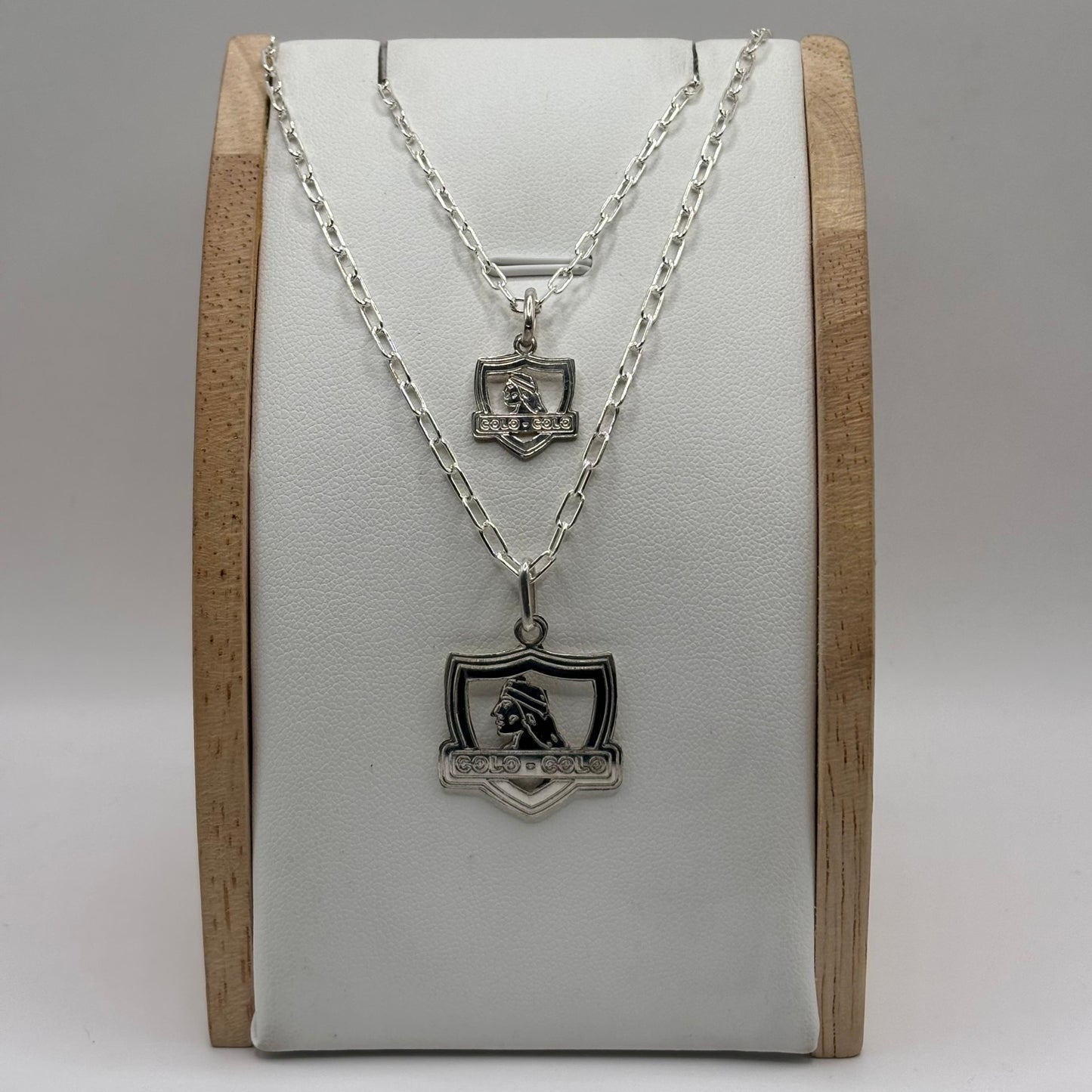 Colgante Colo-Colo Diseño Calado en Plata 925 | 2 Tamaños