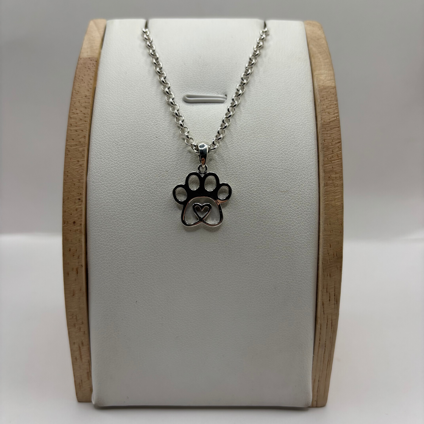 Colgante Patita de Perro Corazón Unisex en Plata 925
