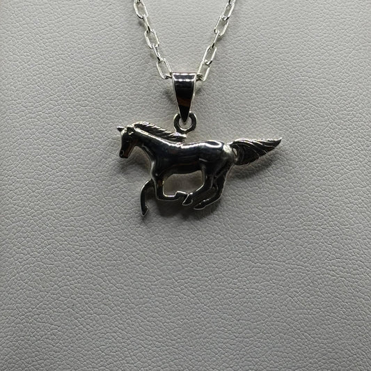Colgante Caballo Galopando en Plata 925