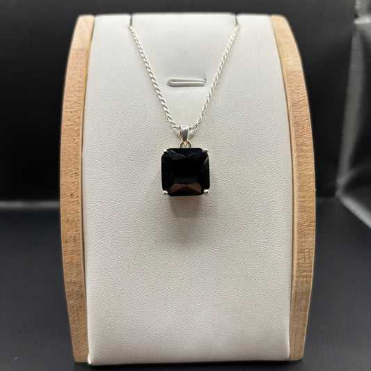 Colgante Piedra Negra en Plata 925