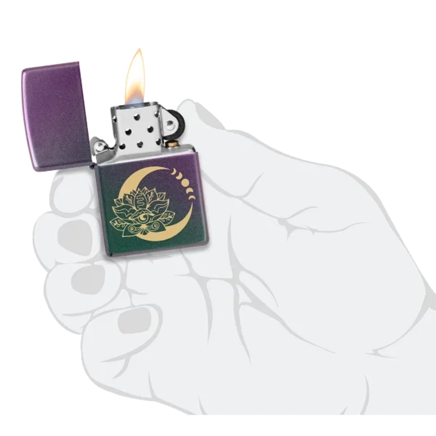 Encendedor Zippo 48587 Lotus Moon Design