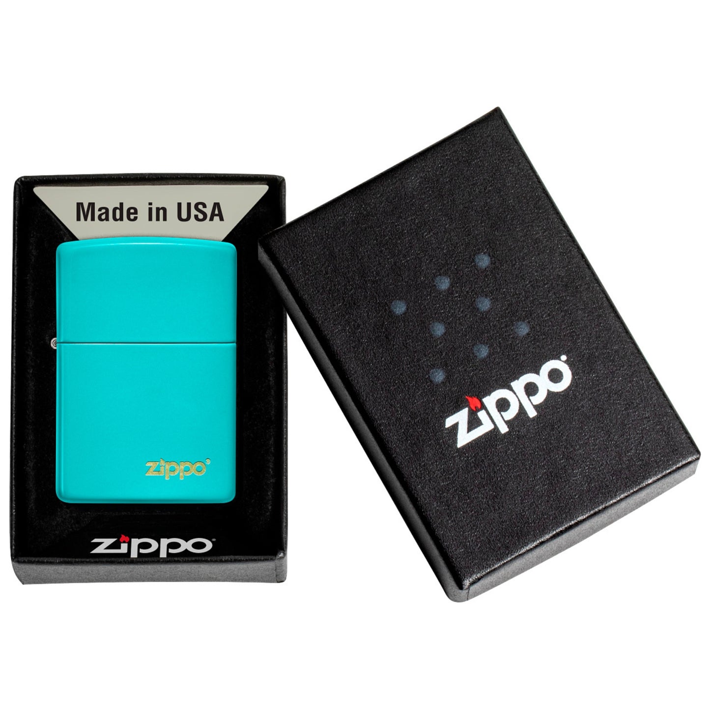 Encendedor Zippo 49454ZL Classic Flat Turquoise Zippo Logo