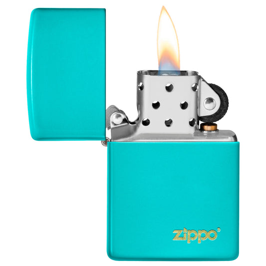 Encendedor Zippo 49454ZL Classic Flat Turquoise Zippo Logo
