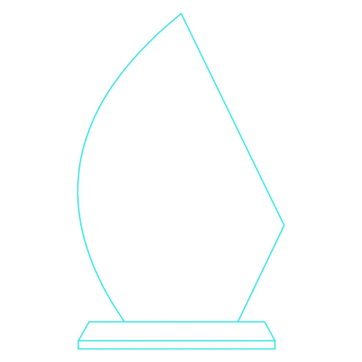 Galvano de Cristal BLAS28 Grabado Láser Personalizado