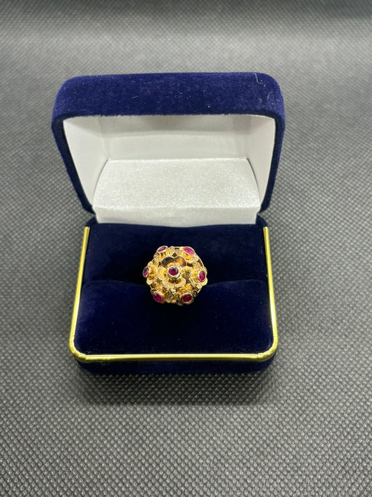 Anillo Mujer Flores en Oro 18K