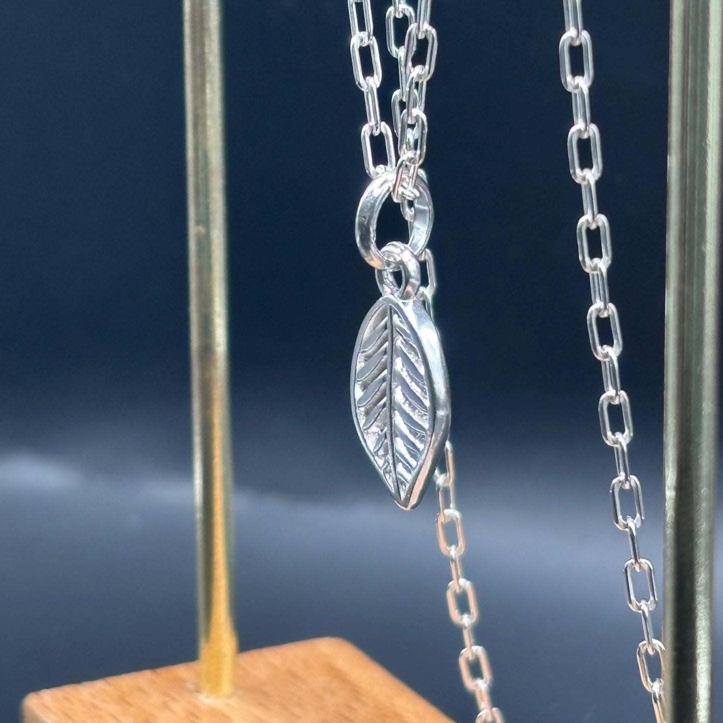 Colgante de Plata 925 Hoja Calada