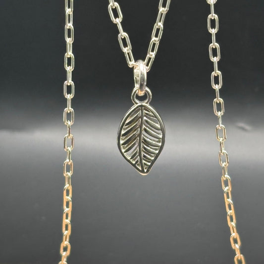 Colgante de Plata 925 Hoja Calada