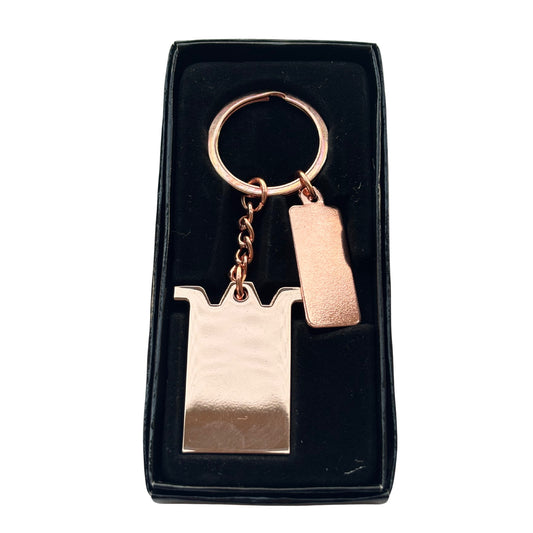 Llavero Cátodo de Cobre Minería Grabado Personalizado