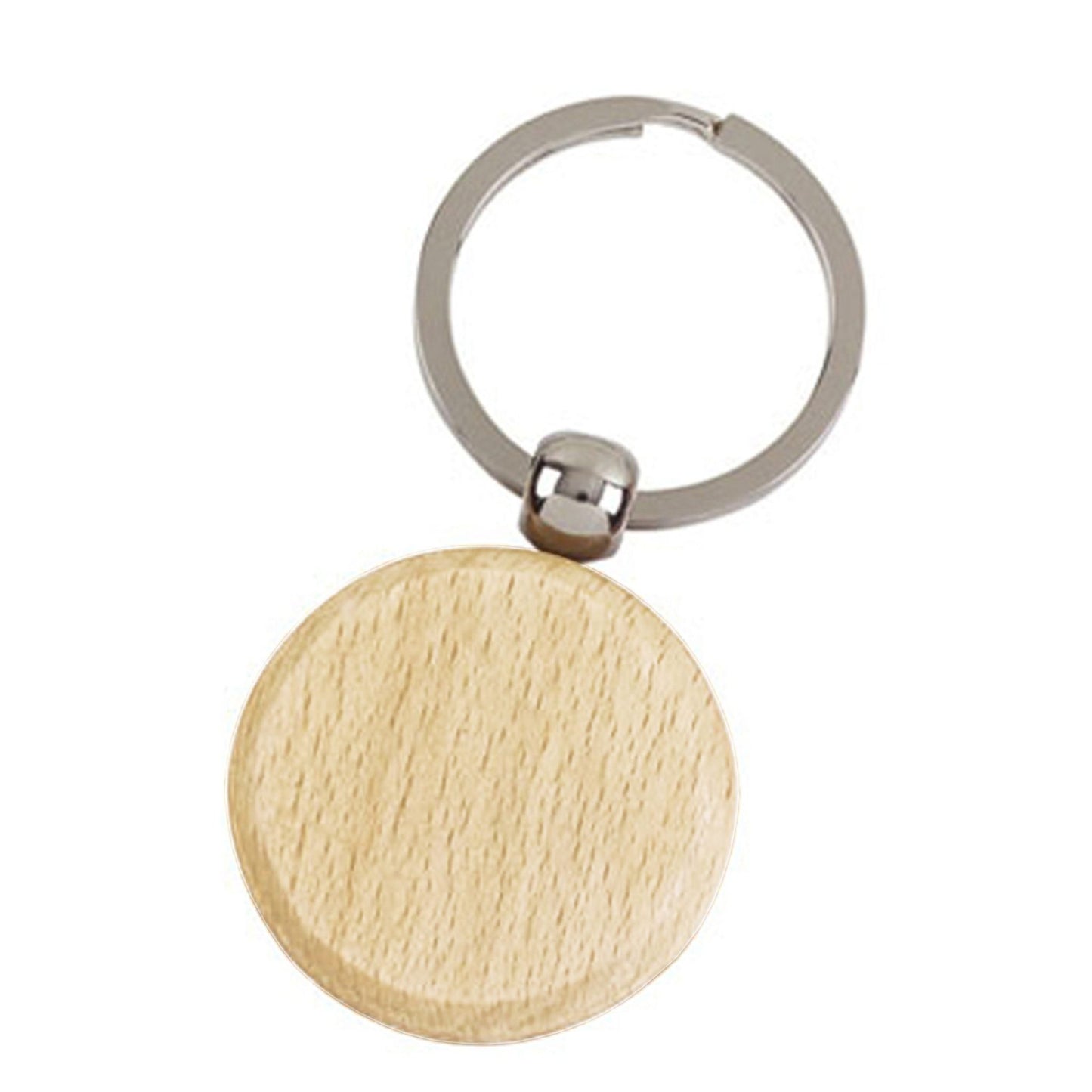 Llavero de Madera Bamboo Circular Grabado Personalizado