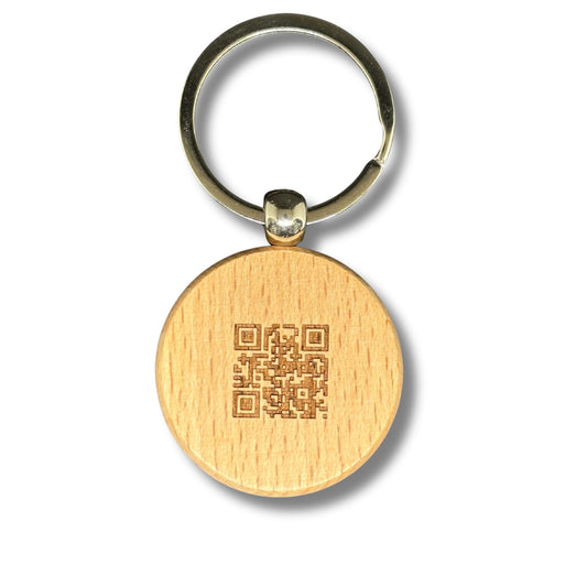 Llavero de Madera Bamboo Circular Grabado Personalizado