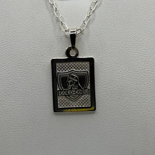 Placa Rectangular Colo-Colo en Plata Fina 950