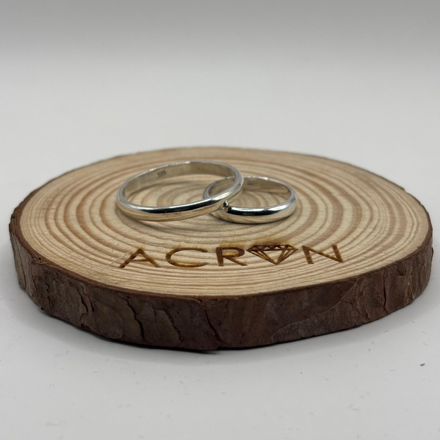 Par de Argollas de Compromiso "Promesa" Personalizable en Plata 925