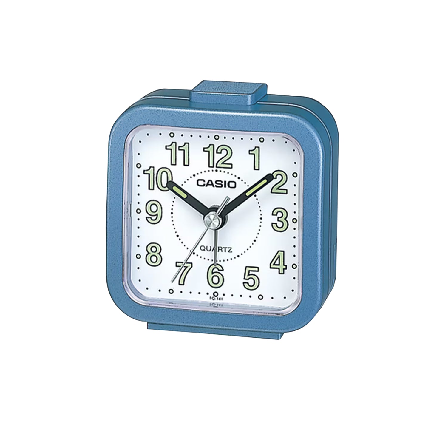Reloj Despertador Casio TQ-141-2 Cuadrado Celeste