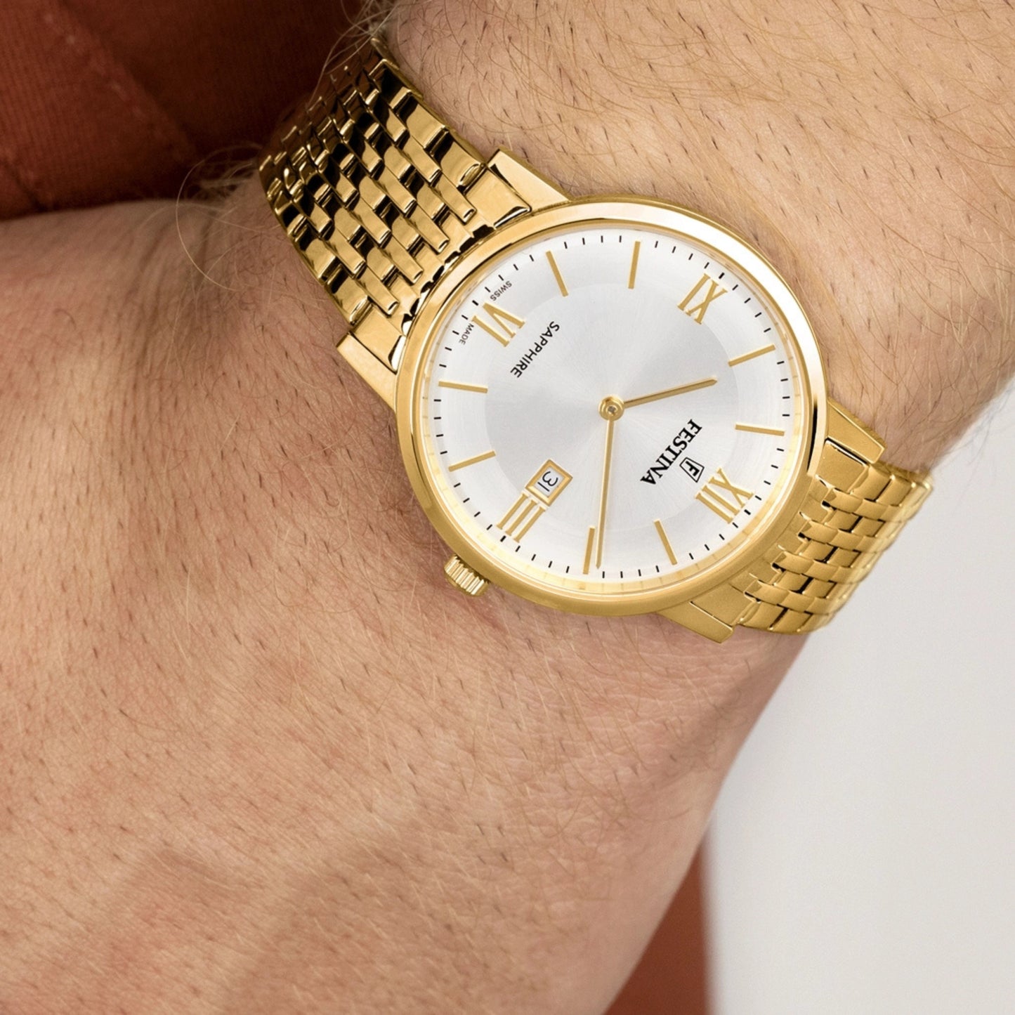 Reloj Festina Hombre F20020/1 Swiss Made Dorado
