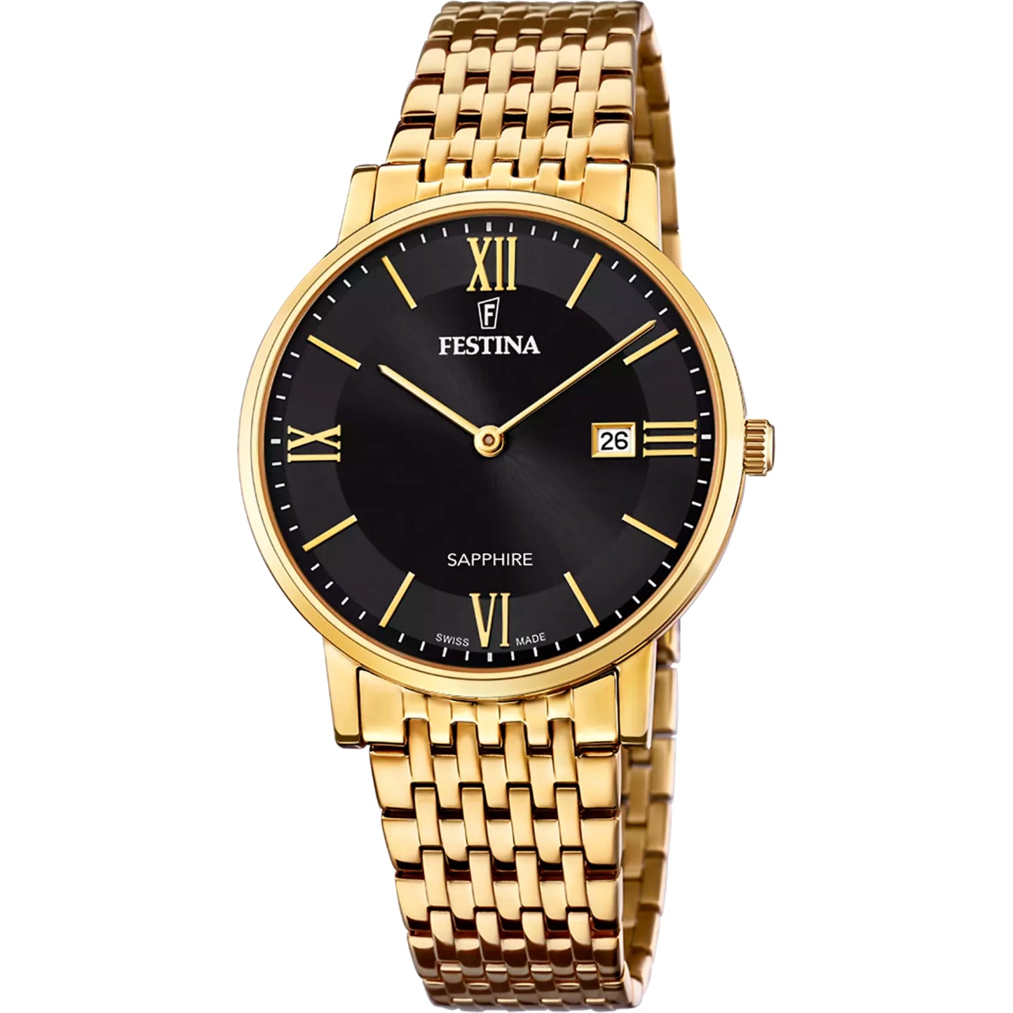 Reloj Festina Hombre F20020/3 Swiss Made Dorado