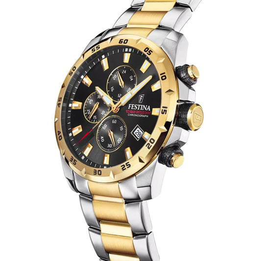 Reloj Festina Hombre F20562/4 Chrono Sport Dorado Plateado