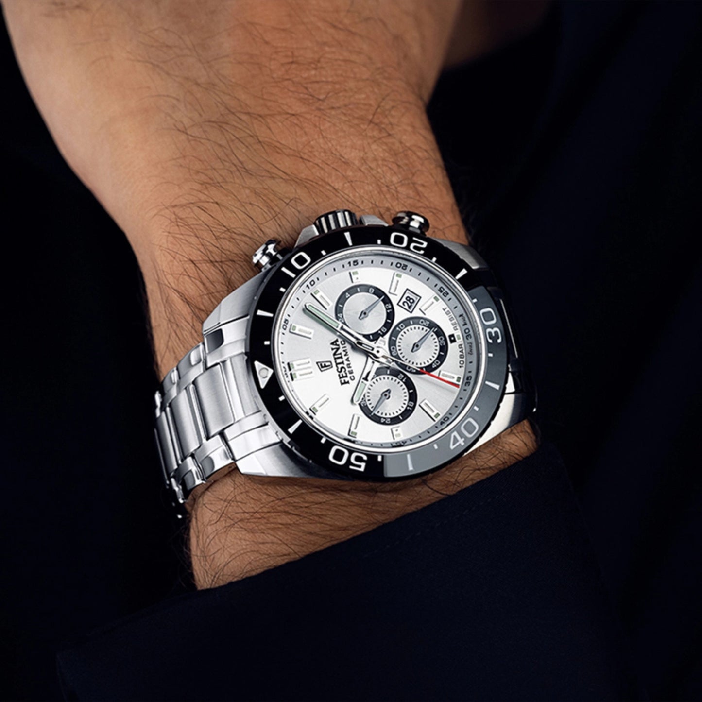 Reloj Festina Hombre F20575/1 Ceramic Plateado
