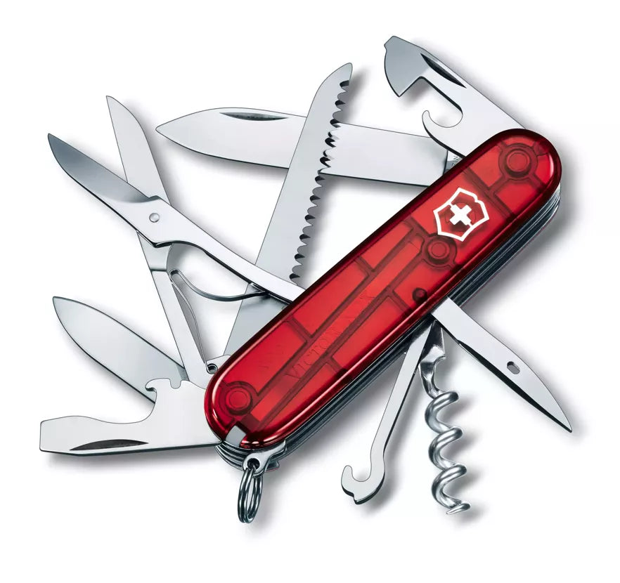 Navaja Victorinox Huntsman Rojo Transparente