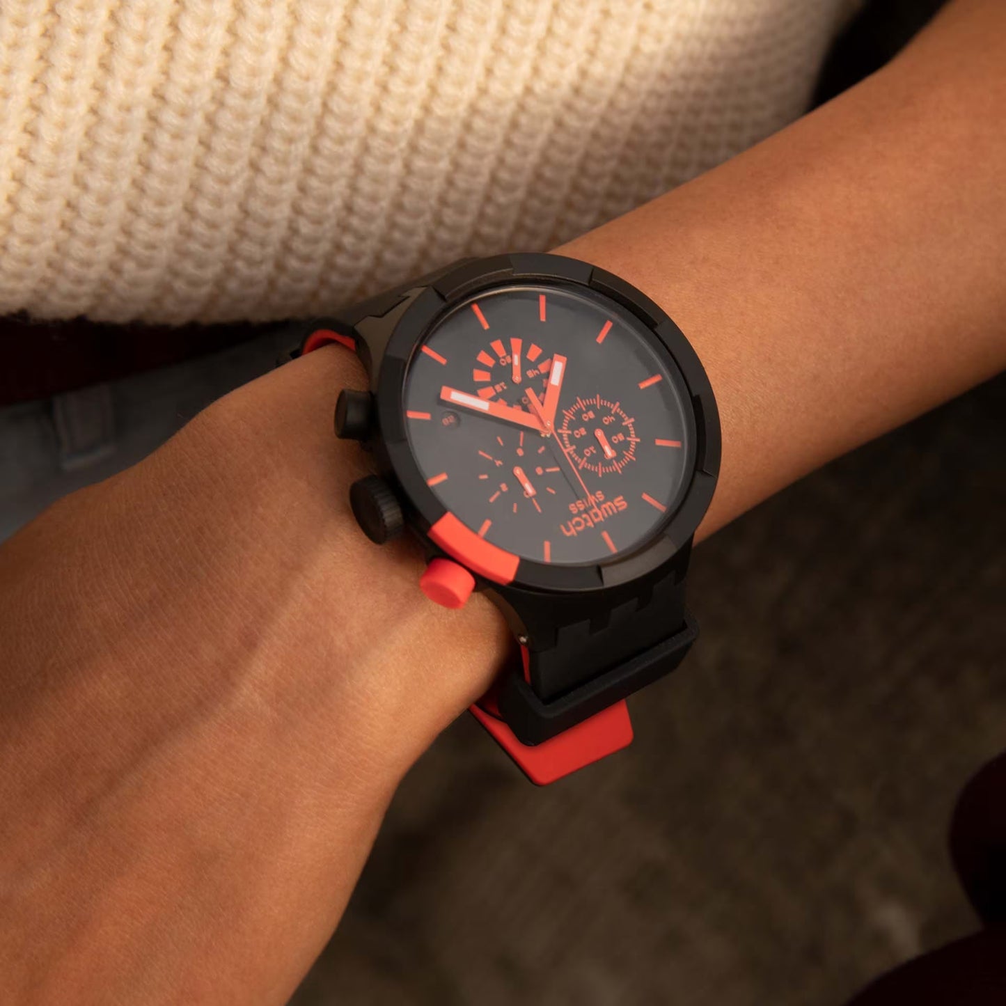 Reloj Unisex Swatch SB02B402 CHECKPOINT RED