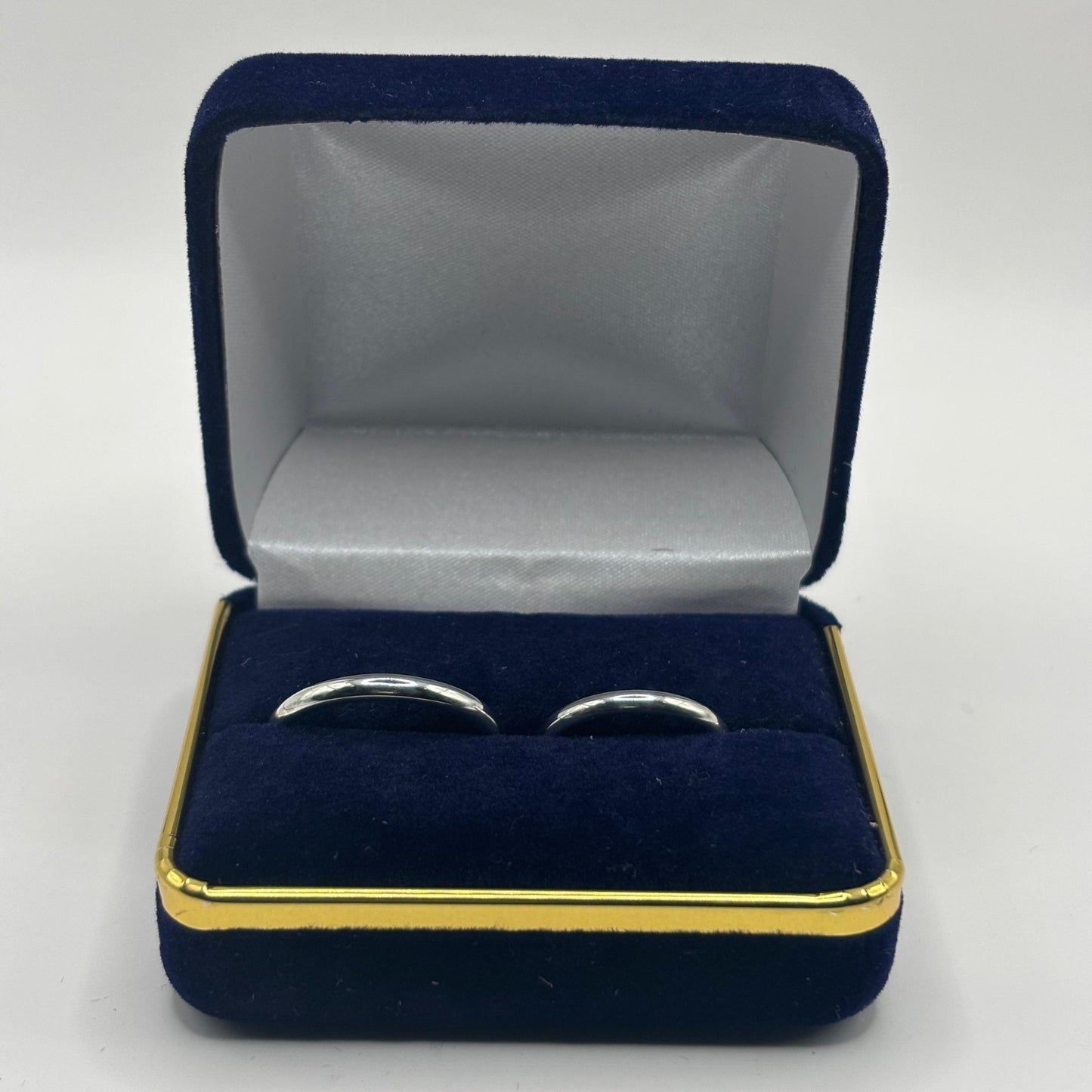 Par de Argollas de Compromiso "Vínculo" Personalizable en Plata 925
