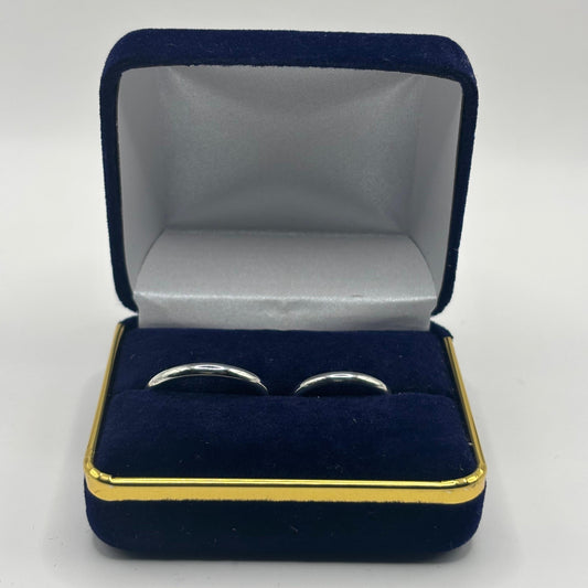 Par de Argollas de Compromiso "Vínculo" Personalizable en Plata 925