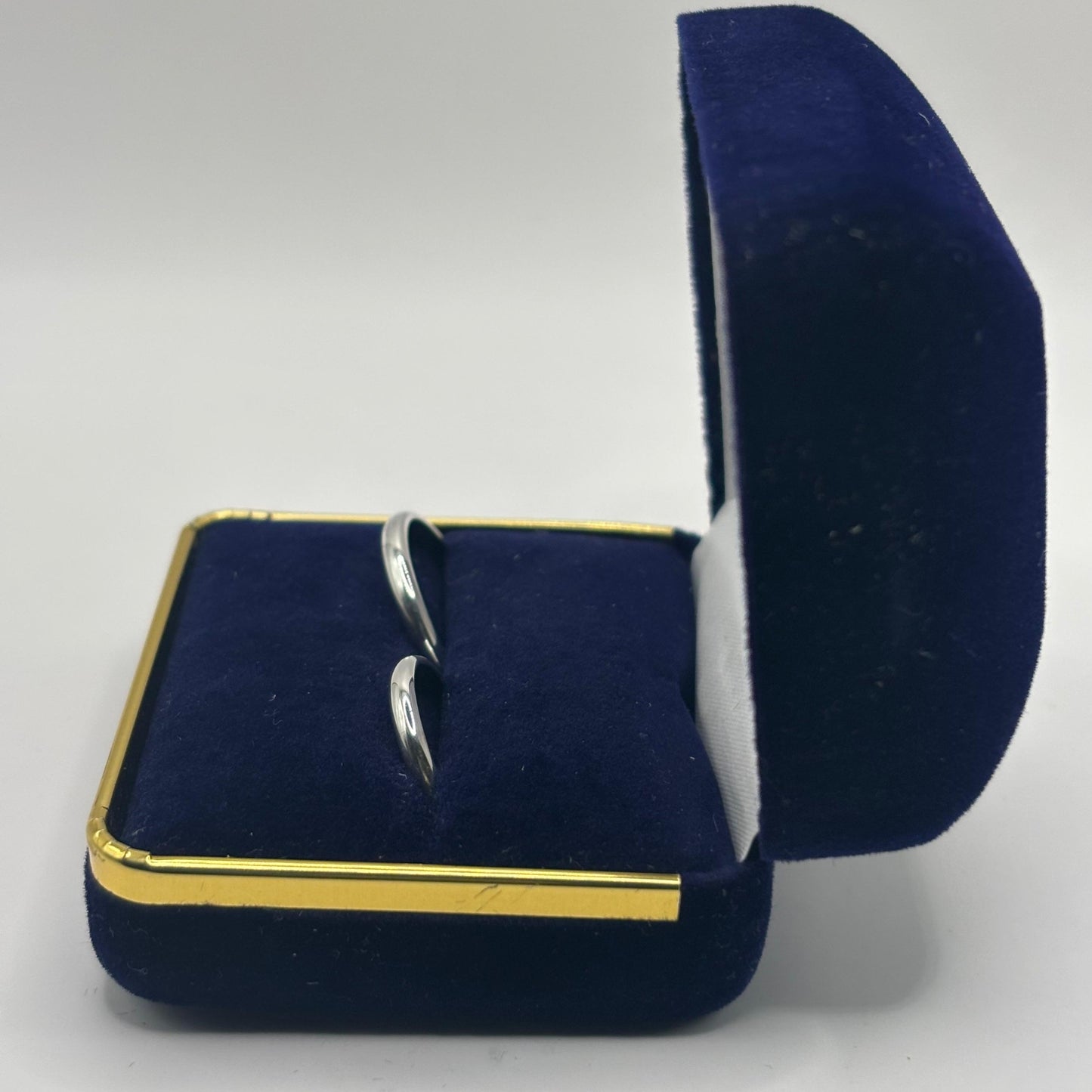 Par de Argollas de Compromiso "Vínculo" Personalizable en Plata 925