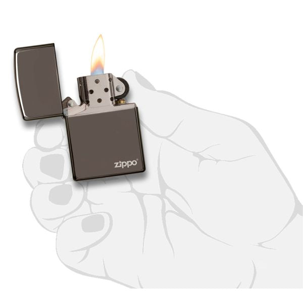 Encendedor Zippo Black Ice Logo 150ZL