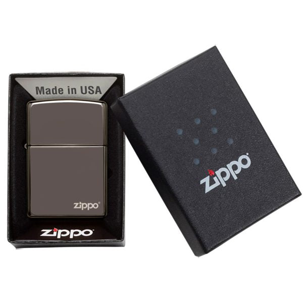 Encendedor Zippo Black Ice Logo 150ZL