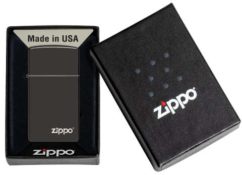 Encendedor Zippo Slim High Polish Black Ice 28123ZL