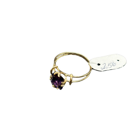 Anillo de Oro 18K Mujer Piedra Morada
