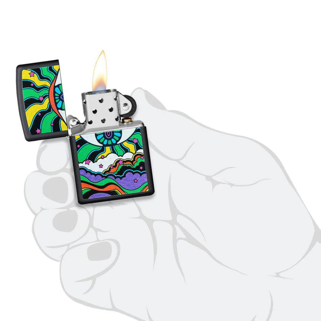 Encendedor Zippo Black Ligth Eye Design 49699