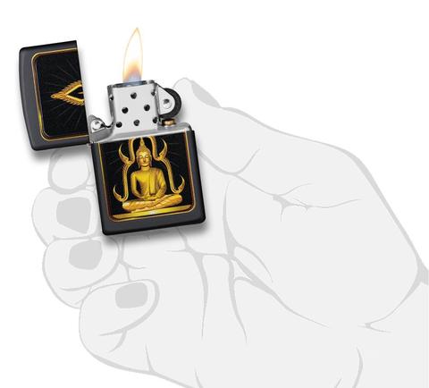 Encendedor Zippo Black Matte Buddha 29836