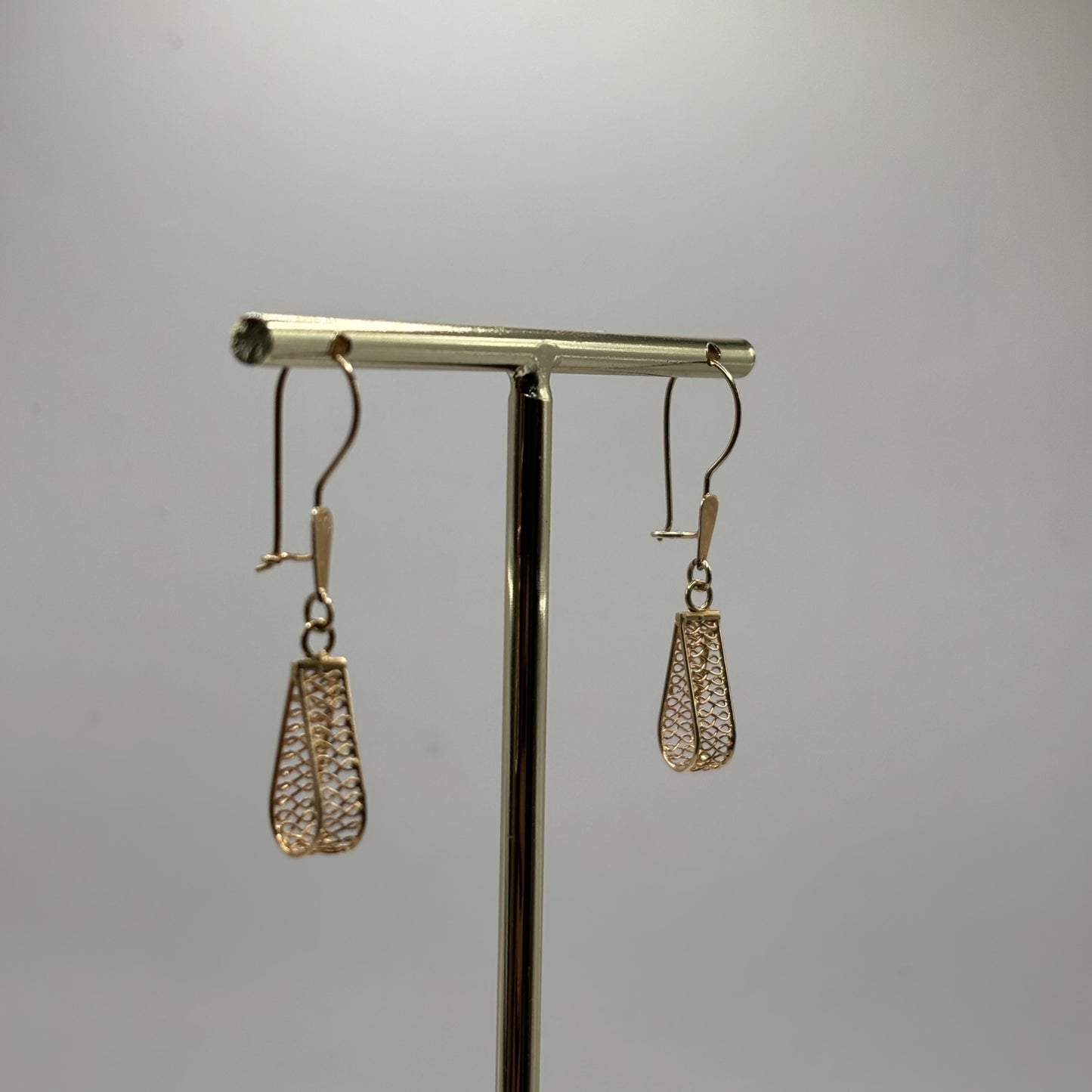 Aros Colgantes Oro 18K Filigrana (1,96 g)