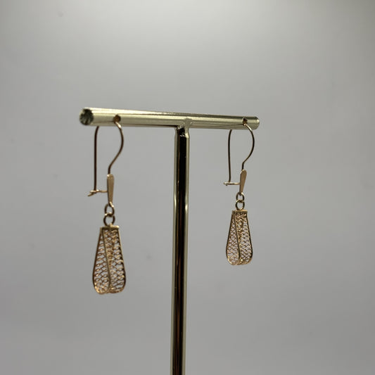 Aros Colgantes Oro 18K Filigrana (1,96 g)