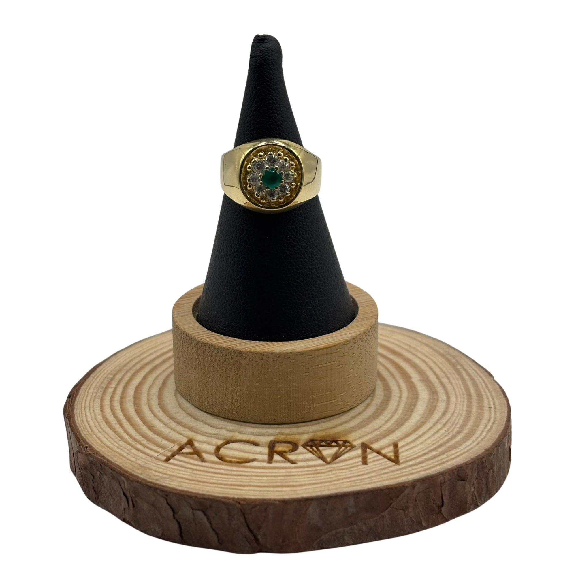 Anillo de Oro Mujer Piedra Verde