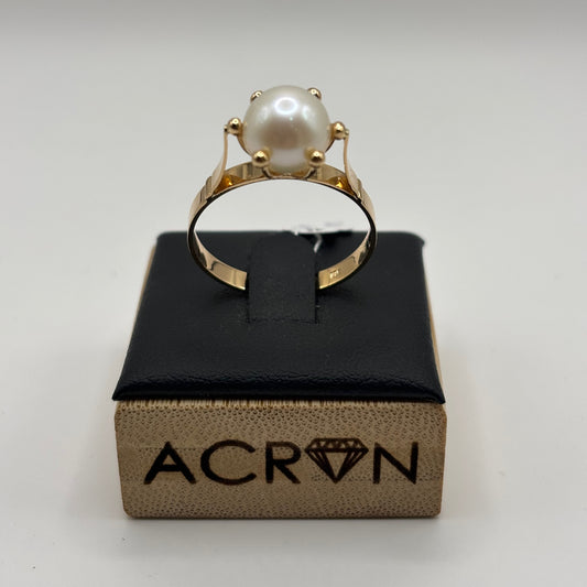 Anillo de Oro 18K con Perla Cultivada (3,73 g)