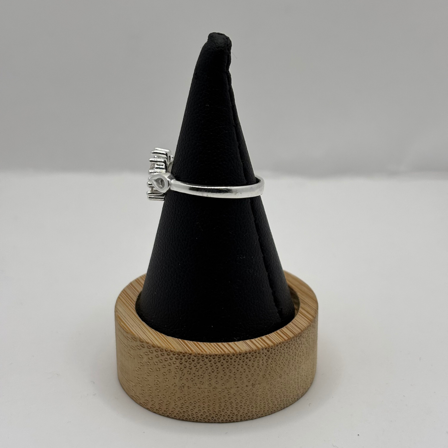 Anillo de Plata 925 Mujer Flor con Circones (Talla 12)