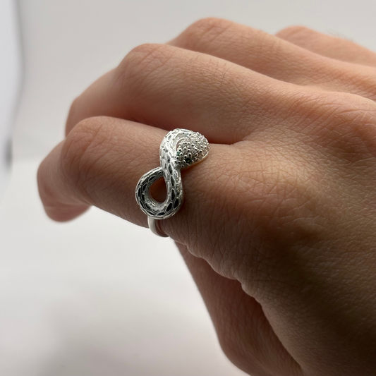 Anillo de Plata 925 Mujer Cobra Infinito (Talla 16)