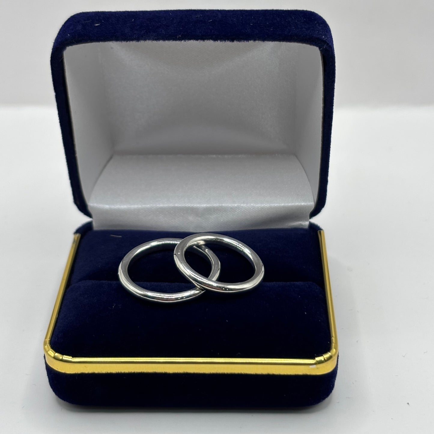 Par de Argollas de Compromiso "Conexión" Personalizable en Plata 925