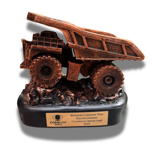 Trofeo Camión Minero CAEX Grabado Personalizado